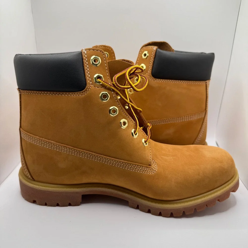 Timberland Men's Classic 6" Padded Waterproof Wheat Nubuck Leather Boot-Size 11W - Picture 6 of 9